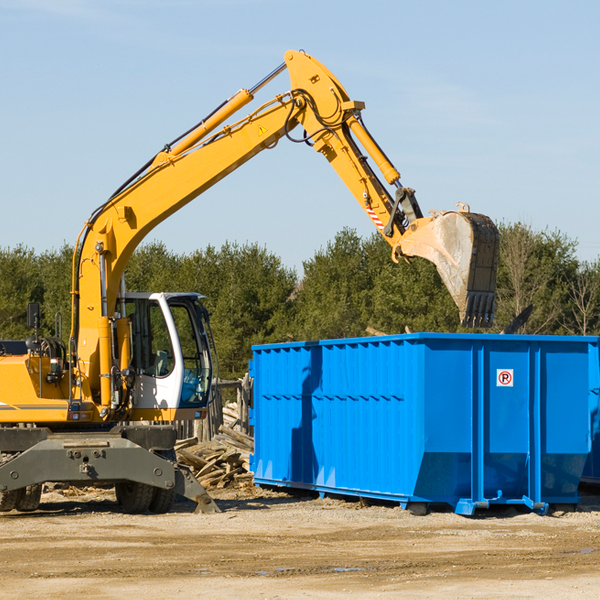 are there any restrictions on where a residential dumpster can be placed in Convis